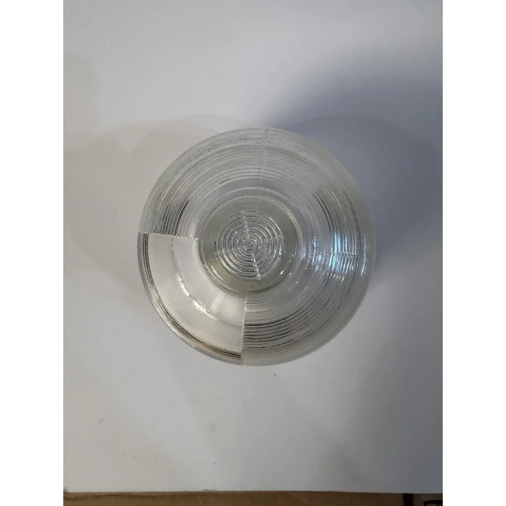 Vintage Holophane No 4377 Signed Prismatic Glass Bell Shade Industrial Pendant